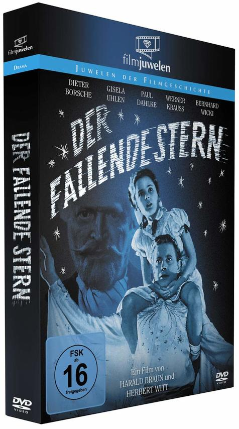 DVD-Box des Films Der Fallende Stern. Zeigt eine Filmszene mit Schauspielern und Filmtitel.