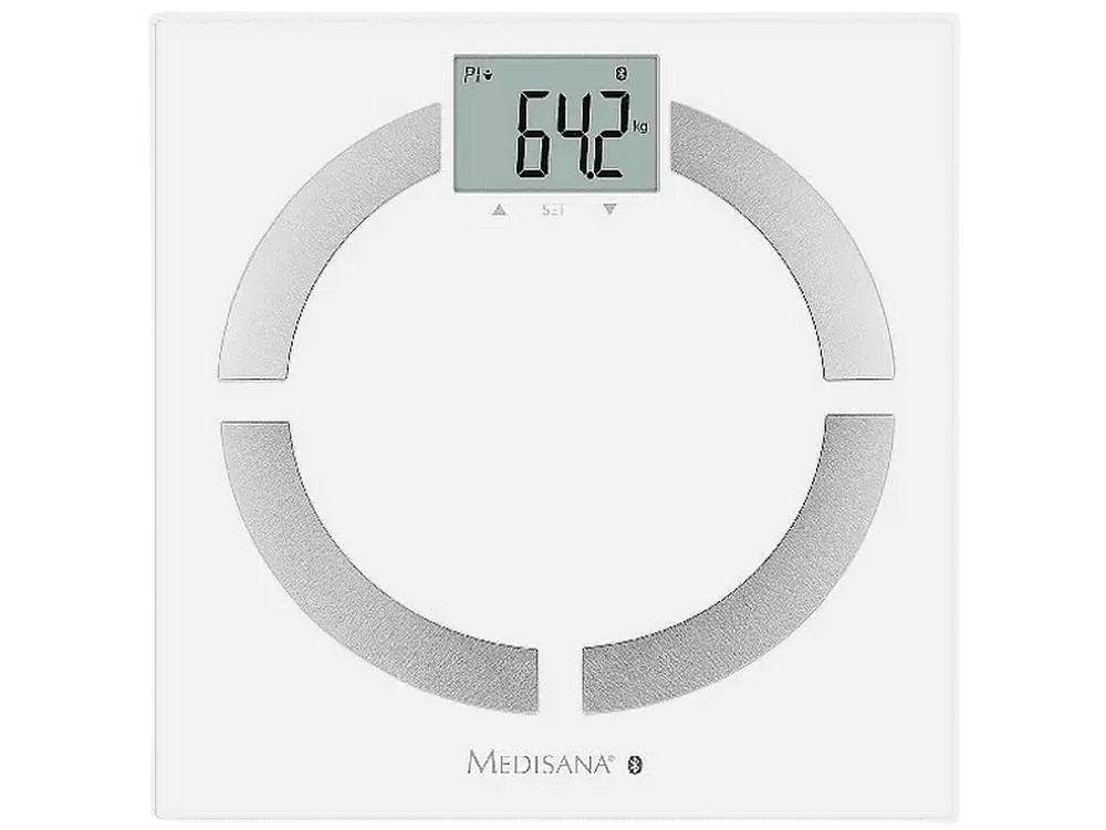 Medisana Bs 444 connect báscula digital de 180 kg personal para grasa corporal agua masa muscular peso los huesos app baño bs444 bluetooth 180kg