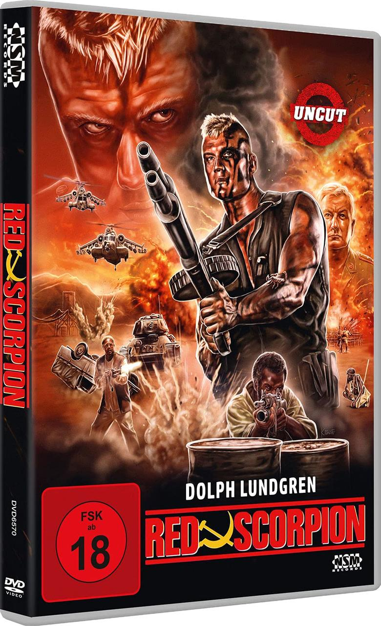 DVD-Hülle für den Film Red Scorpion mit Dolph Lundgren.