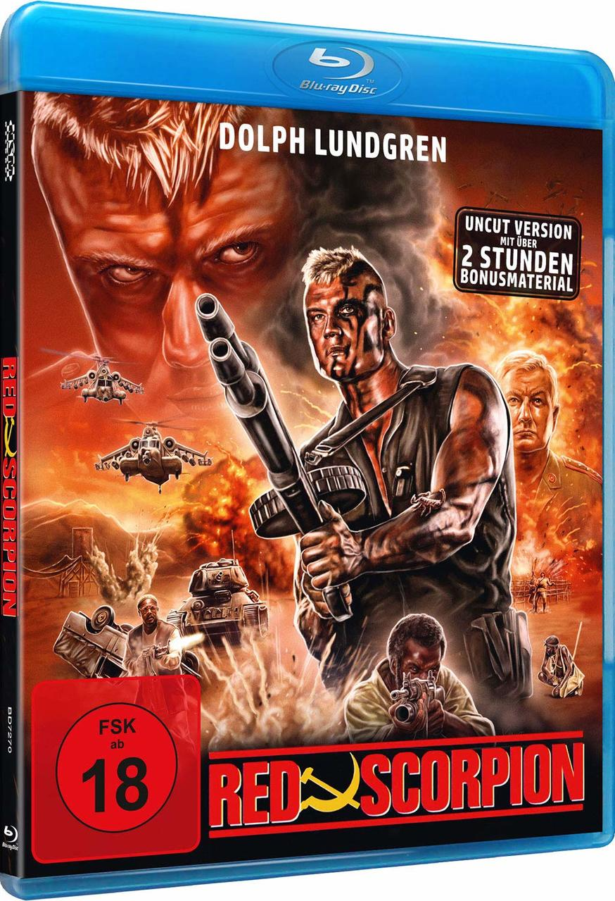 Eine Blu-ray-Box von Red Scorpion mit Dolph Lundgren.