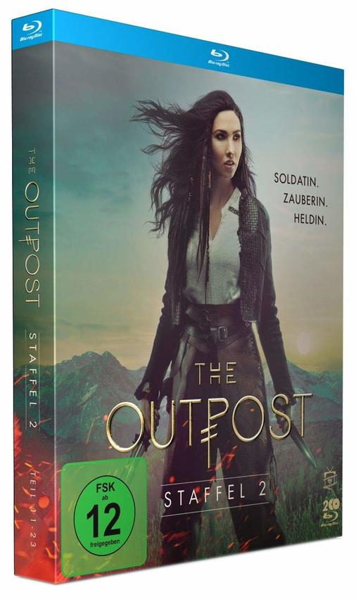 The Outpost Staffel 2 Blu-ray-Box. Frau mit Schwert auf dem Cover.