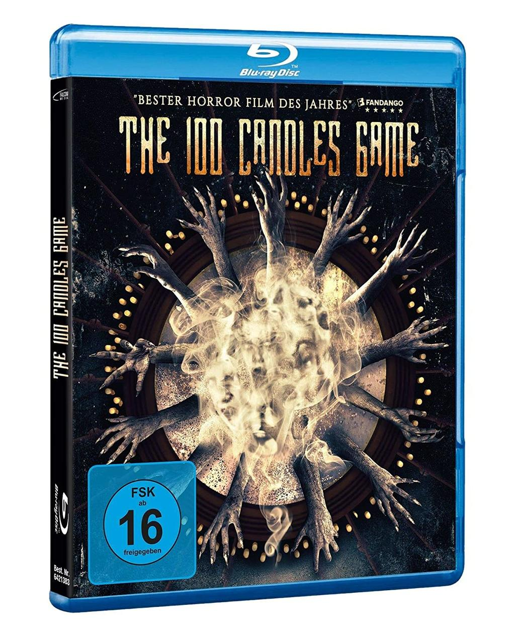 Blu-ray-Disc-Cover mit Horrorfilm-Thema, das Hände und Gesichter in einem Kreis zeigt.