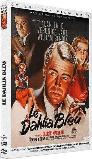 Pochette de DVD. Un homme et une femme dans une scène romantique, avec un homme tenant une arme.