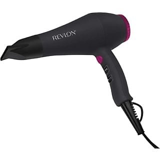 Secador - Revlon RVDR5251E, 2.000 W, 3 niveles, 2 velocidades, Ionizador, Motor AC, Aire frío, Negro