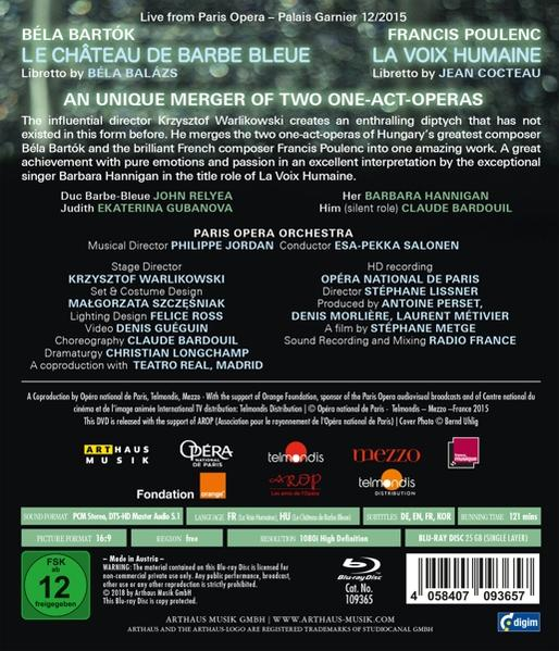 Voix (Blu-ray) De Humaine/Le Barbe La Hannigan/Gubanova/Re Bleu - - Chateau