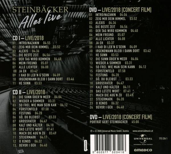 Gert Steinbäcker - Alles Live  - (CD + DVD Video)
