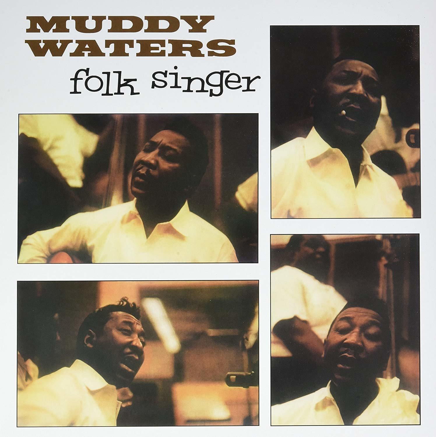 Album borító: Muddy Waters, több kép róla éneklés közben.