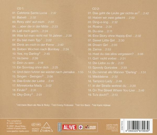 Album-Rückseite mit Titelliste und Logos sowie einem Barcode unten.