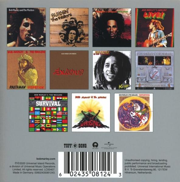 Albumcover von Bob Marley and The Wailers. Enthält Albumcover und einen Barcode.