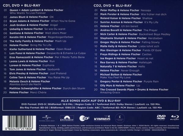 Rückseite einer CD mit deutschem Text. Liste der Songs und Credits.