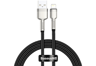 BASEUS Cafule Metal Serisi 2.4A 1m Lightning Kablo Siyah