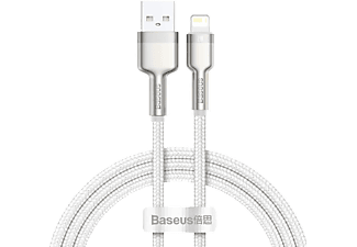 BASEUS Cafule Metal Serisi 2.4A 1m Lightning Kablo Beyaz