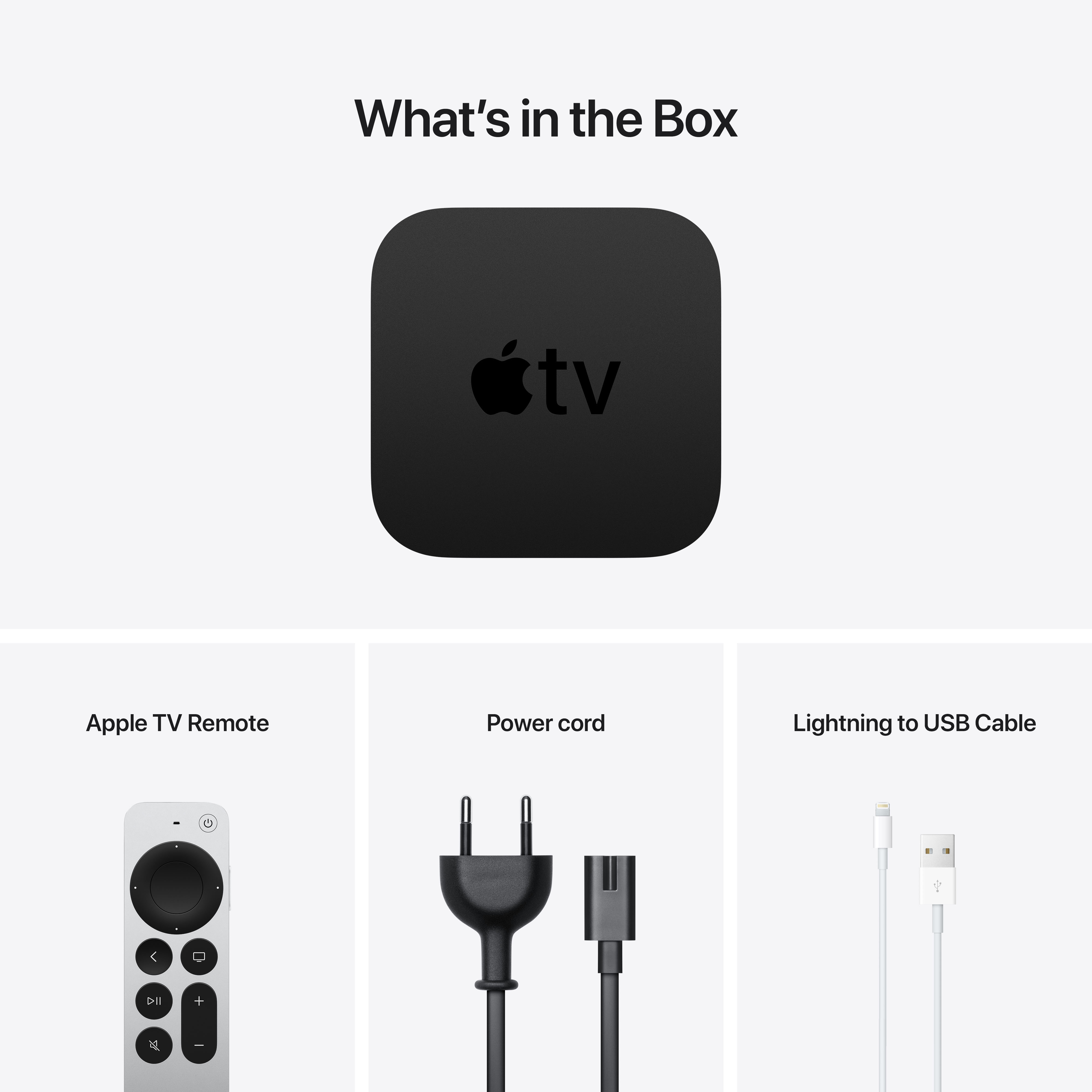 APPLE TV HD (2021) - Multimediaplayer (Schwarz/Silber)