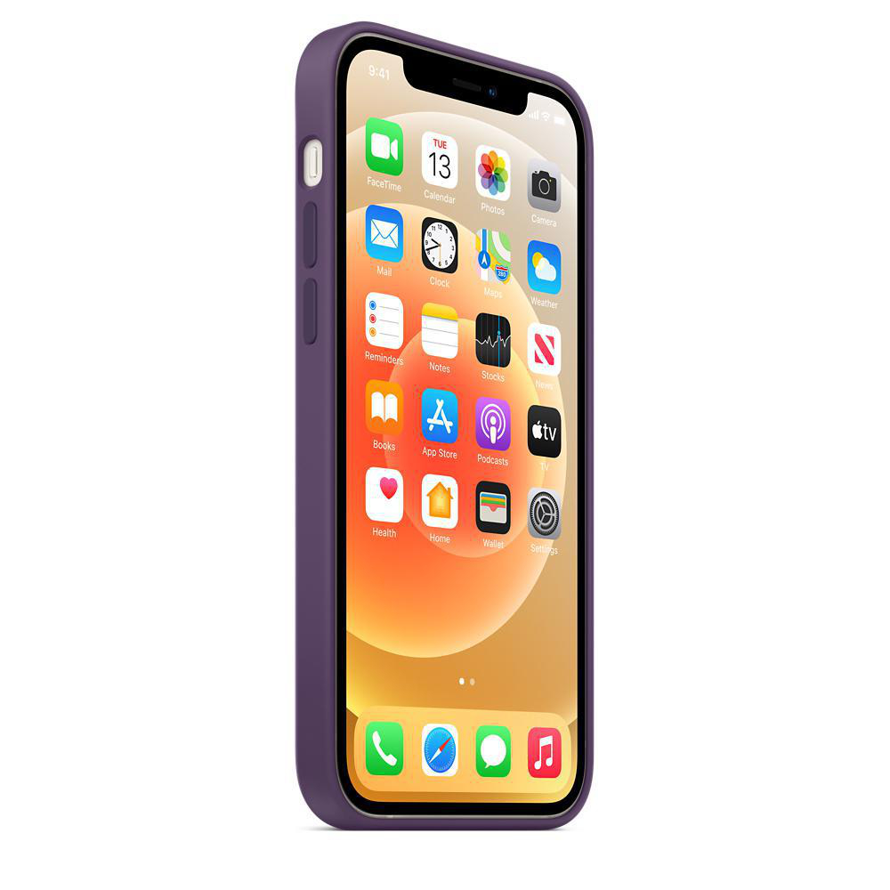 APPLE Silikon Case mit MagSafe in Amethyst für iPhone 12/ 12 Pro (MK033ZM/A) Backcover, für Apple iPhone 12, 12 Pro, Amethyst