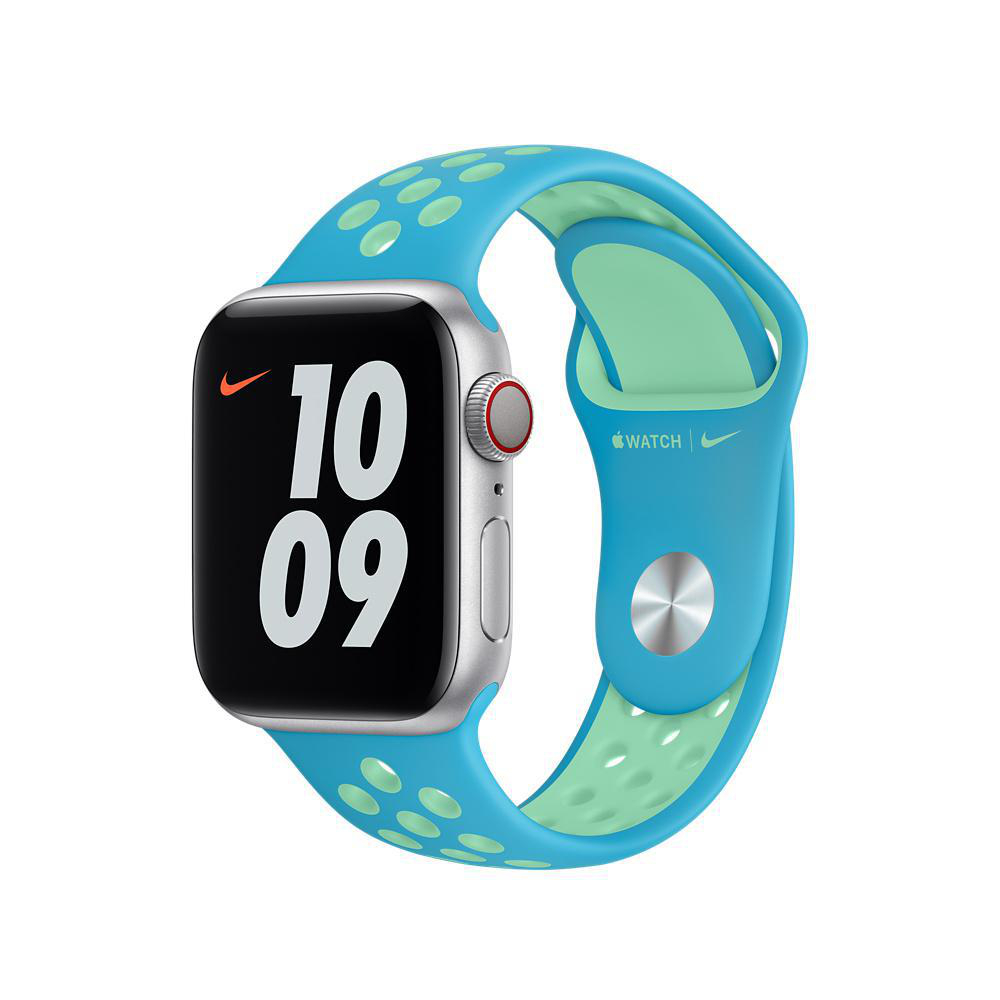 APPLE 40 mm Nike Sportarmband Regular, Ersatzarmband, Chlorine Blue/Green 