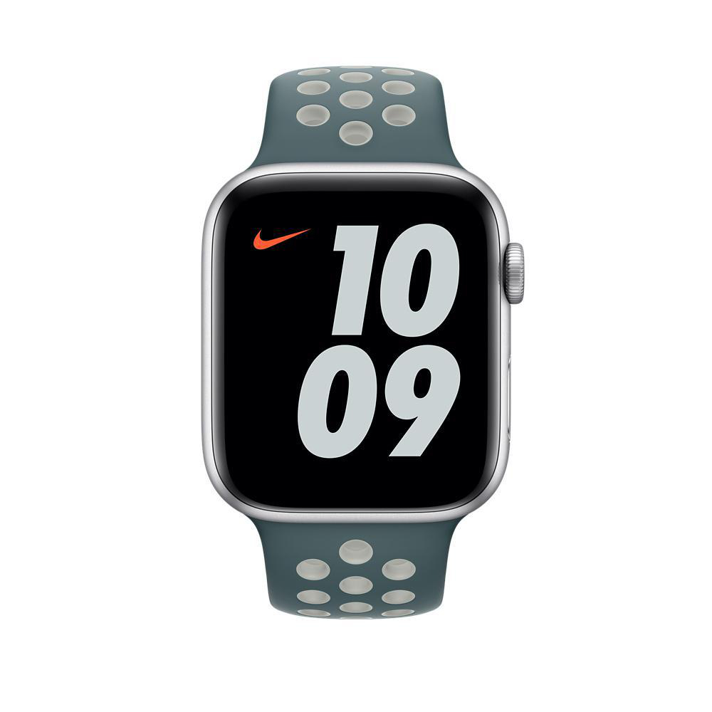 APPLE 44 mm Nike Sportarmband Regular, Ersatzarmband, Hasta/Light Silver