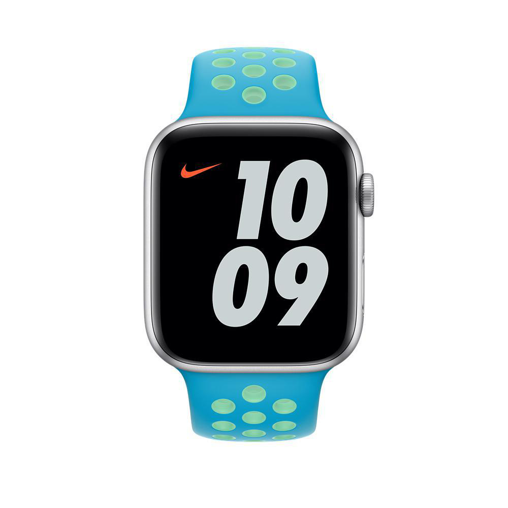 APPLE 44 mm Nike Sportarmband Regular, Ersatzarmband, Chlorine Blue/Green 