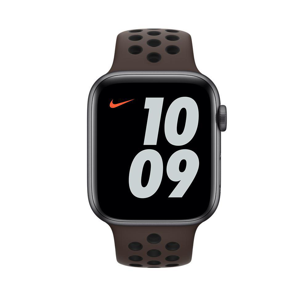 APPLE 44 mm Nike Sportarmband Regular, Ersatzarmband, Ironstone/Schwarz