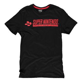 DIFUZED Nintendo - SNES Logo - T-Shirt (Nero/Rosso)