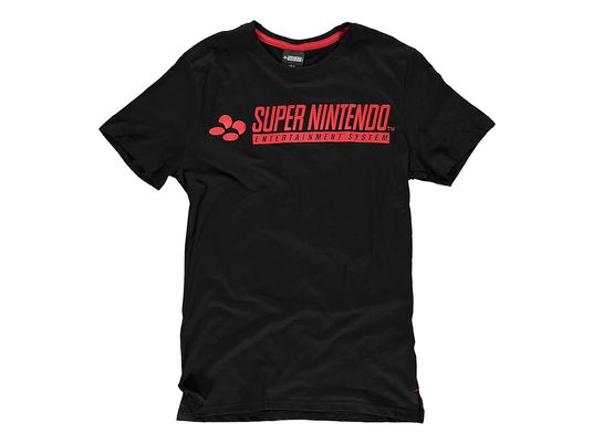 DIFUZED Nintendo - SNES Logo - T-Shirt (Schwarz/Rot)