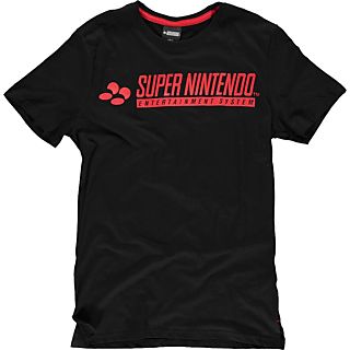 DIFUZED Nintendo - SNES Logo - T-Shirt (Noir/Rouge)