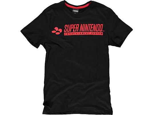 DIFUZED Nintendo - SNES Logo - T-Shirt (Noir/Rouge)