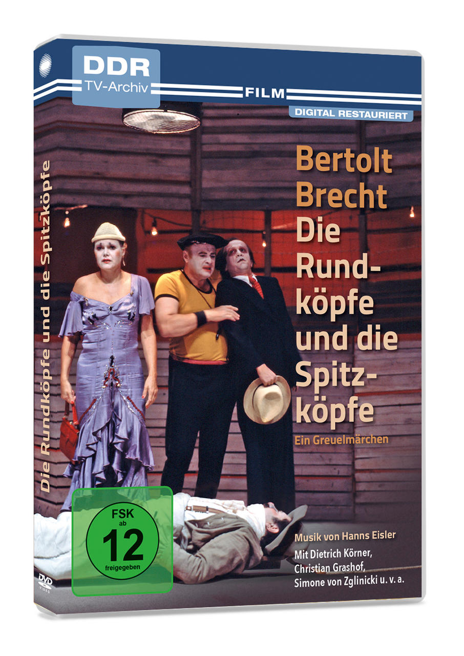 DVD-Hülle mit Filmplakat eines Theaterstücks, mit drei Schauspielern.