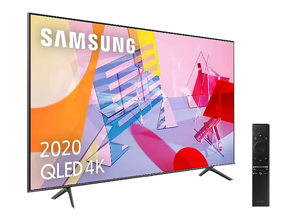 TV QLED 75" - Samsung 75Q60T, 4K UHD 2020, Smart TV, HDR 10+, IA, Asistentes de voz, Negro