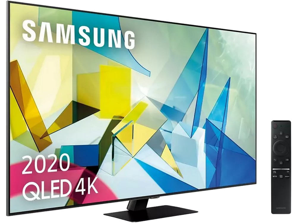 TV QLED 55" - Samsung QLED 4K 2020 55Q80T, Smart TV, Direct Full Array HDR 1500, IA 4K UHD, Asistentes de voz