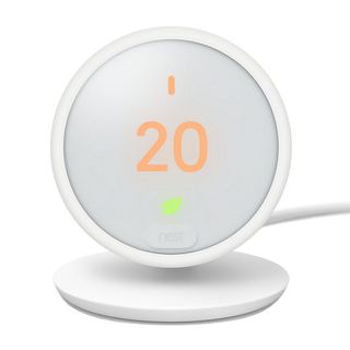 Termostato - Google Nest Termostat E HF001235-IT, LCD, Wi-Fi, App Nest, Blanco, Domótica