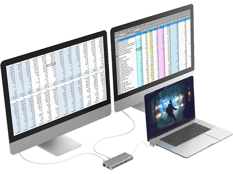 Hama USB-C® Dockingstation 00200133 Passend für Marke Dockingstations: Apple MacBook inkl. Ladefunk