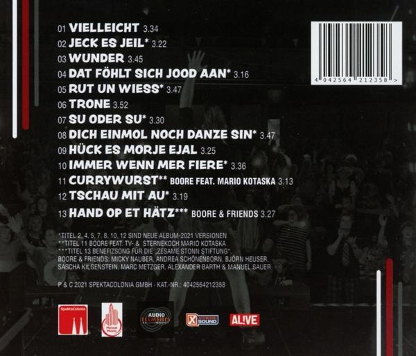 CD-Cover mit Songtiteln und einem erhobenen Arm. Text ist auf Deutsch.