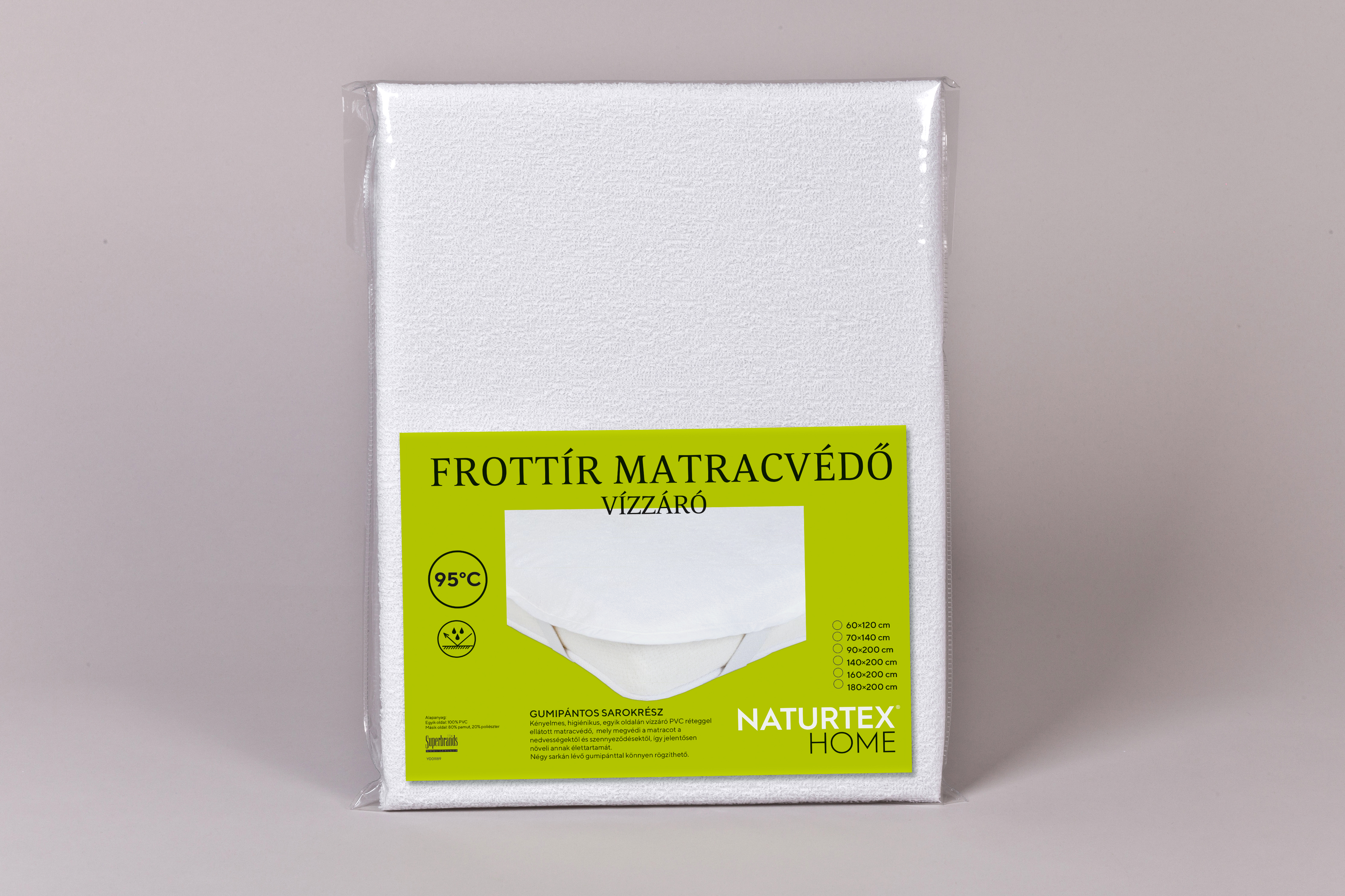 NATURTEX Frottír PVC matracvédő, 70x140cm