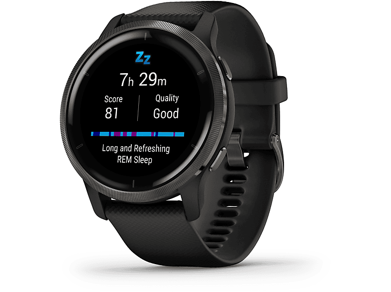 Thumbnail - GARMIN Garmin Venu 2 Smartwatch Polymer Silikon, 135-200 mm, Schwarz