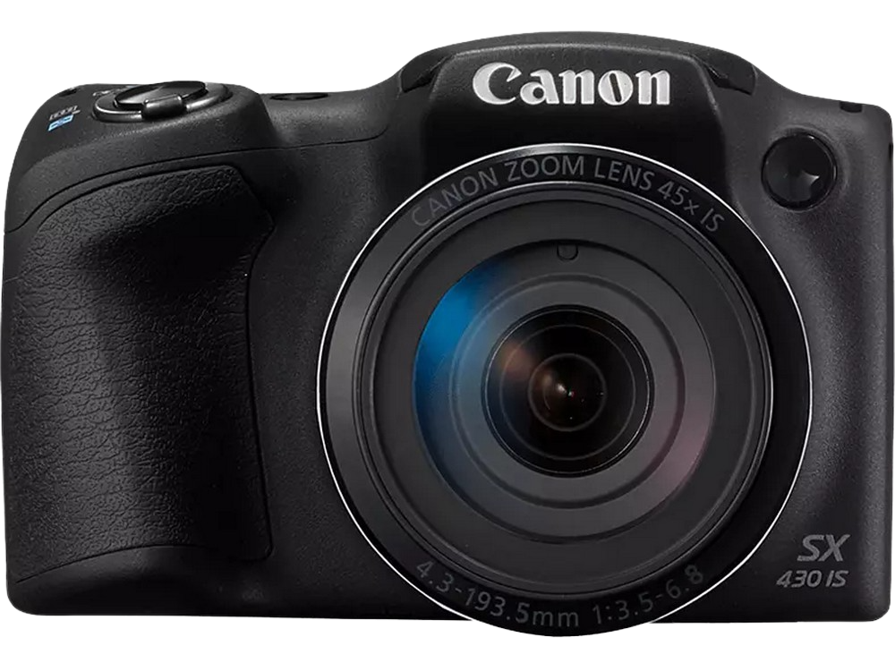 Cámara bridge - Canon Powershot SX430 IS, 20 MP, Zoom óptico x45, 24-1080 mm, Vídeo HD, Wi-Fi, NFC, Negro