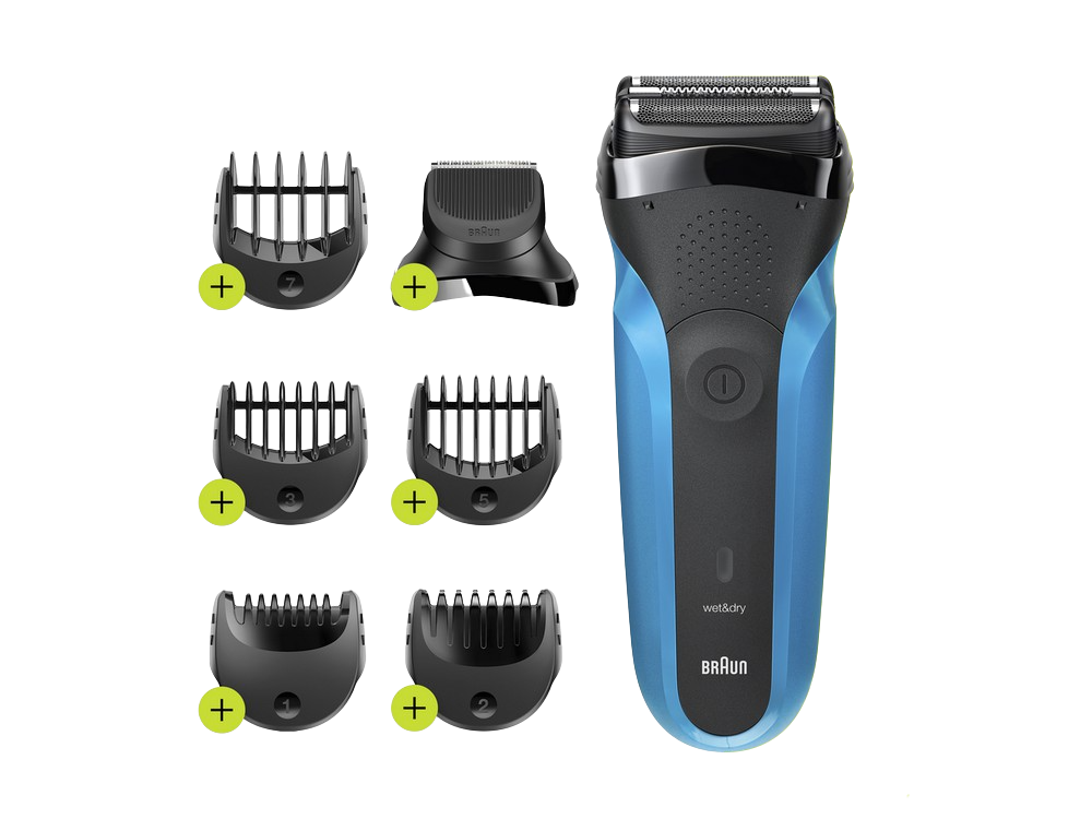 Afeitadora Braun Series 3 310bt en 1 wet dry para hombre autonomía 45 min azul shave&style de barba uso seco y mojado 310 style