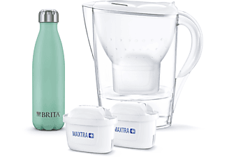 BRITA Marella Wasserfilter inkl. Edelstahl-Flasche und 2 Kartuschen