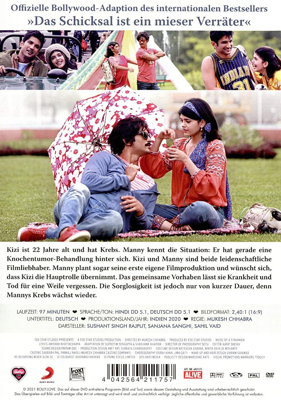 Ein Filmplakat mit Schauspielern, Text in mehreren Sprachen und einer Szene auf grünem Gras.