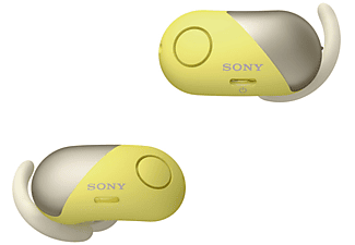 Auriculares True Wireless - Sony WF-SP700NY, Cancelación ruido, Extra Bass, 9h, Bluetooth, IPX4, Amarillo