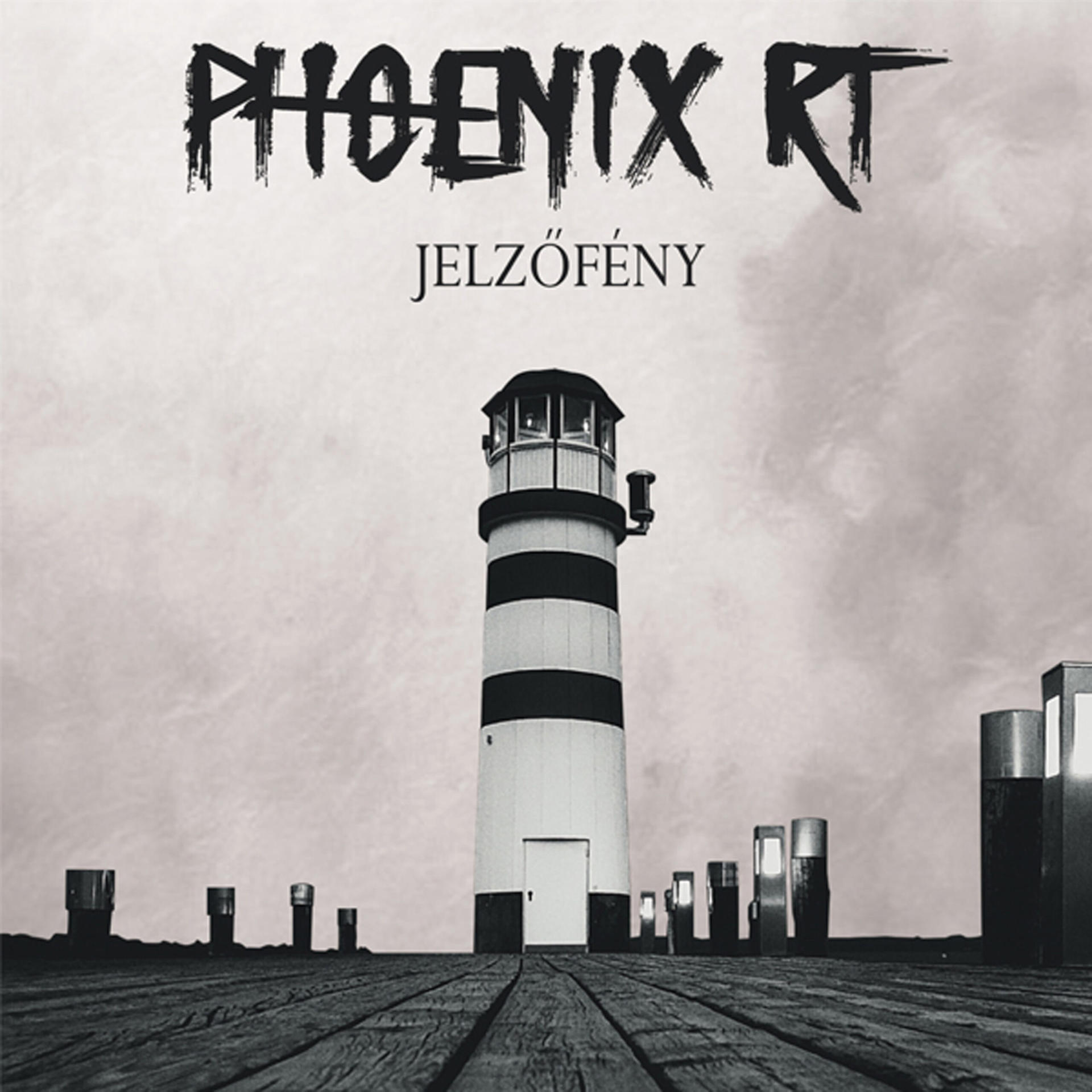 Album borító egy világítótoronnyal. A cím PHOENIX RT. Alatta: JELZŐFÉNY.