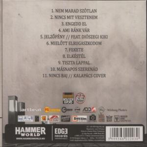 CD hátlap, számlistával, kalapács logóval.