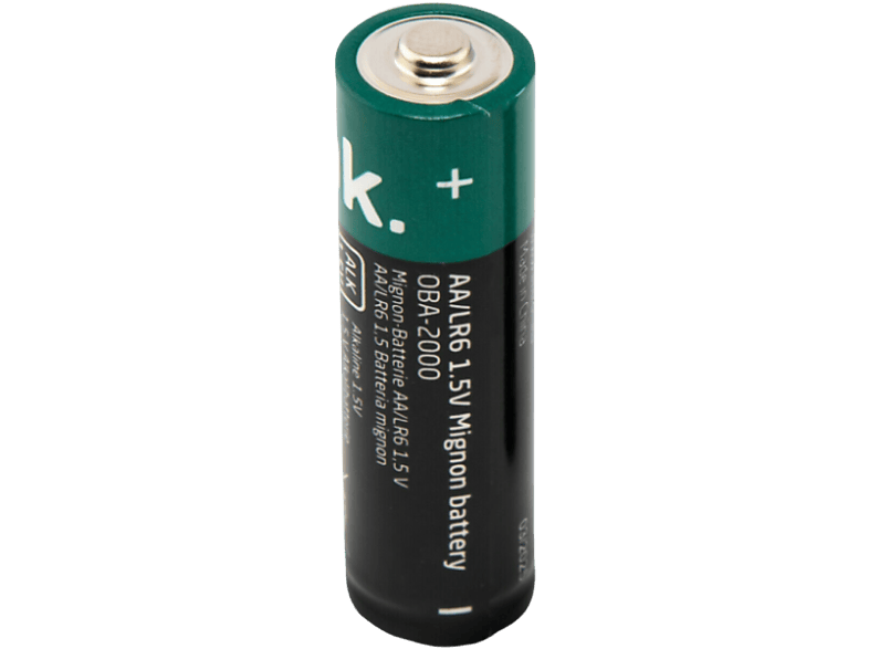 Pilas AA - ok. OBA-2000 LR6, Pack 8 pilas, Alcalinas, No son recargables, 1.5 V, Negro