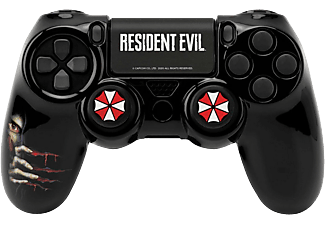 Funda + grips - FR-TEC Umbrella Pack Resident Evil, Para DualShock 4 de PS4, Negro + Sticker