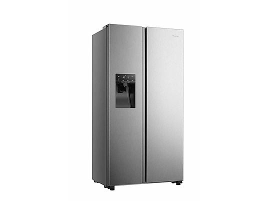 Frigorífico americano - Hisense RS650N4AC1, Total No Frost, 500 l, Dispensador de Agua y Hielo, 190 cm, Inox