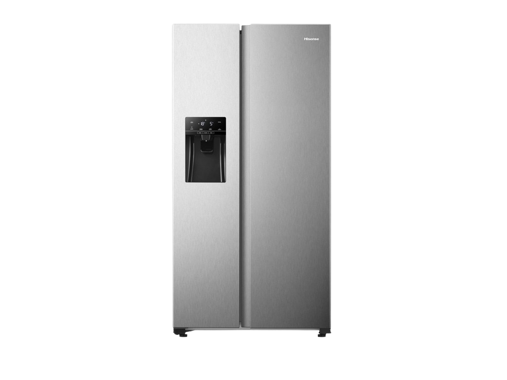 Frigorífico americano - Hisense RS650N4AC1, Total No Frost, 500 l, Dispensador de Agua y Hielo, 190 cm, Inox