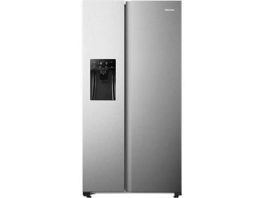 Frigorífico americano - Hisense RS650N4AC1, Total No Frost, 500 l, Dispensador de Agua y Hielo, 190 cm, Inox