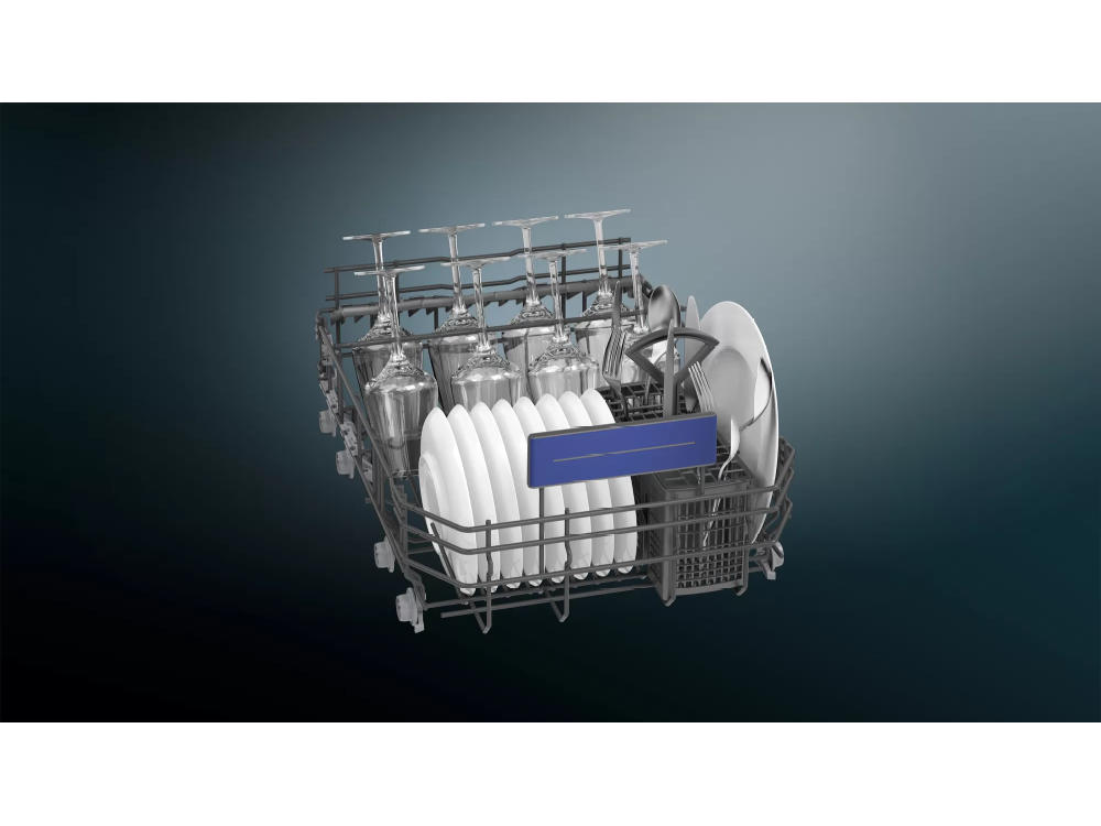 Lavavajillas - Siemens SR23EW28KE, Bajo encimera, 9 servicios, 6 programas, Motor iQdrive™, 45 cm, Blanco