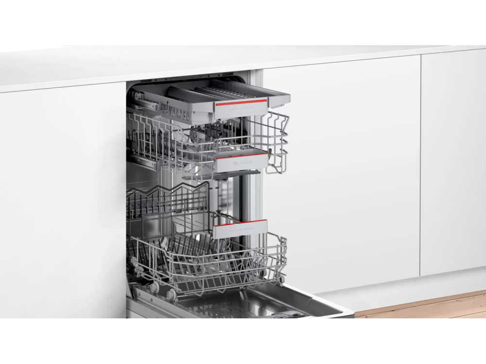 Lavavajillas integrable - Bosch SPV4HMX54E, 10 servicios, 5 programas, Home Connect, 45 cm, Inox