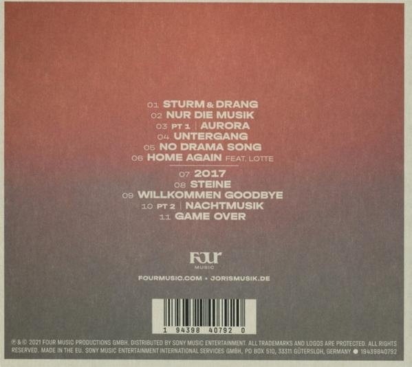 Rückseite einer CD mit Titelliste, Barcode und den Informationen des Labels.