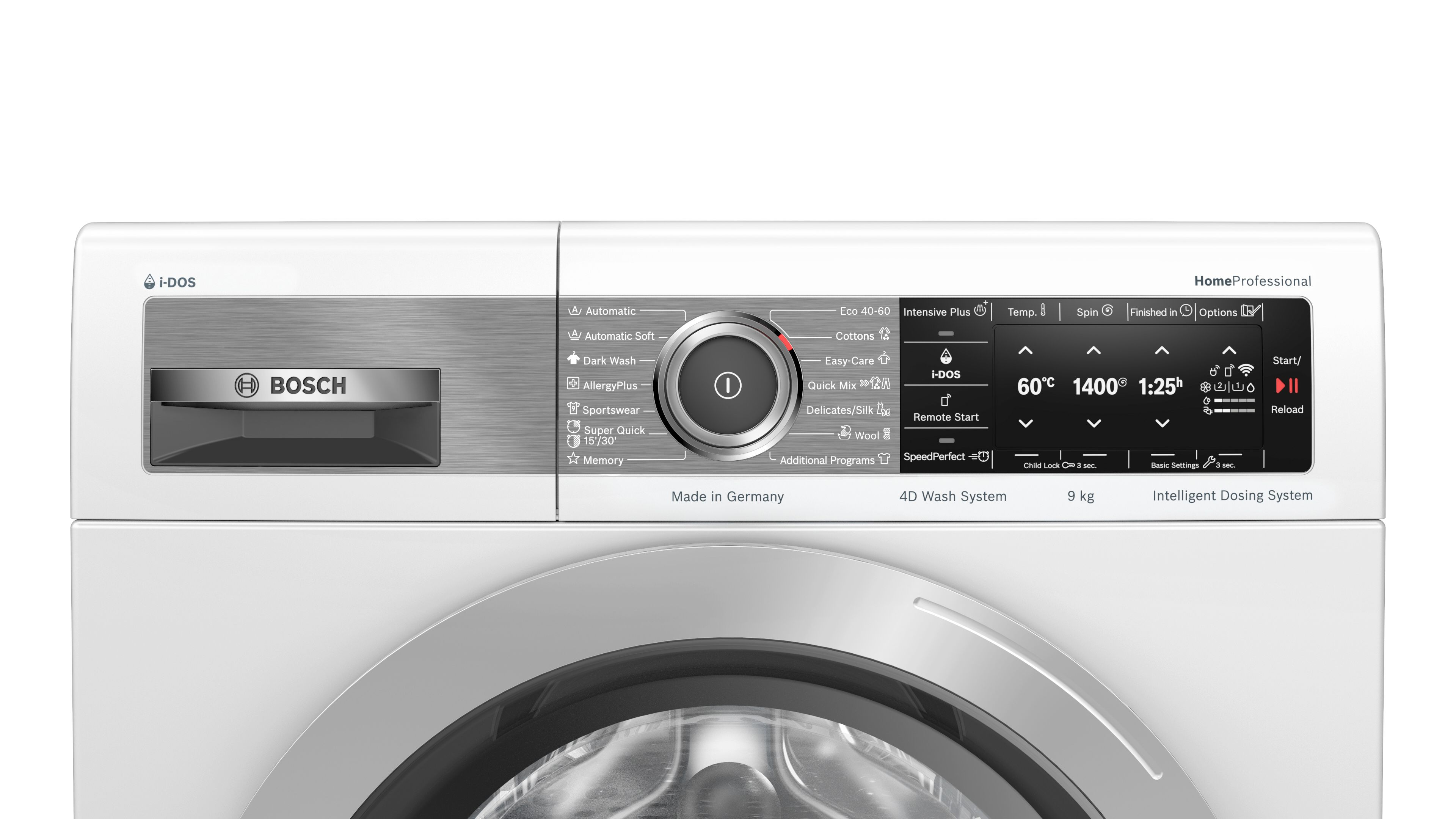 BOSCH WAV28EH0BY Elöltöltős mosógép, Home Professional